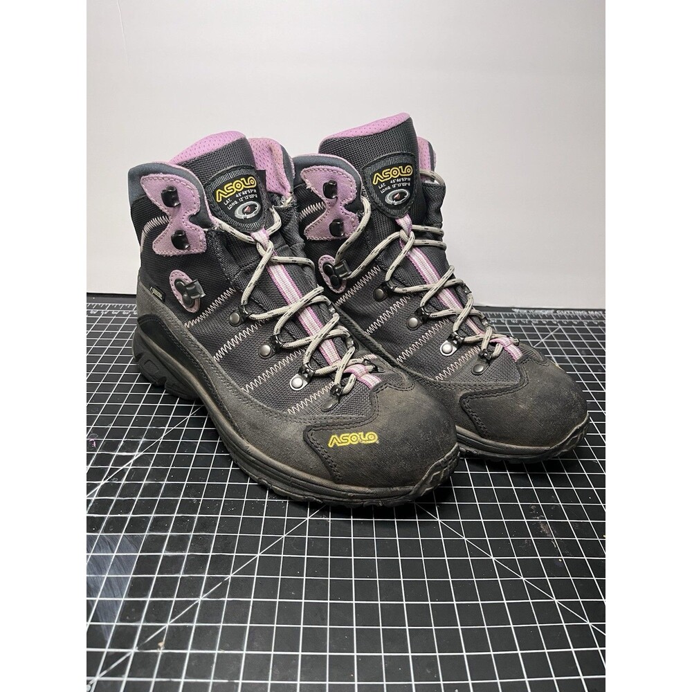 Asolo Black and Pink Women's Hiking Boots